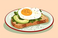 Breakfast food egg avocado. AI generated Image by rawpixel.