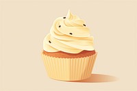 Vanilla cupcake cream food dessert. 