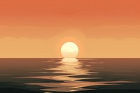 Deep sea sunset sunlight outdoors. AI generated Image by rawpixel.