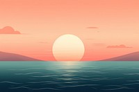 Sunset ocean backgrounds landscape. 