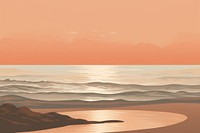 Ocean landscape outdoors horizon. AI generated Image by rawpixel.
