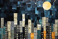 Night time buildings art backgrounds astronomy. 