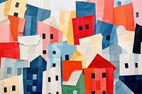 Buildings art backgrounds painting. 