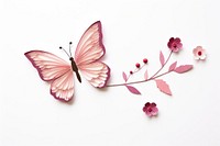 Flower butterfly petal plant. AI generated Image by rawpixel.