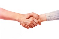 Shake hands handshake white background togetherness. AI generated Image by rawpixel.