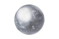Disco ball sphere white background nightclub. AI generated Image by rawpixel.