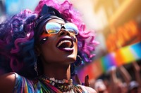 Sunglasses carnival portrait parade. AI generated Image by rawpixel.