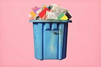 Recycle bin garbage art container. AI generated Image by rawpixel.