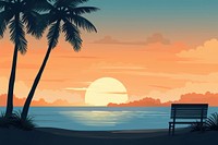 Beach outdoors horizon nature. AI generated Image by rawpixel.