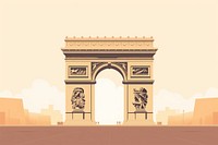 The Arc de Triomphe architecture landmark representation.