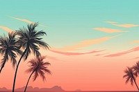 Tropical palm tree backgrounds landscape outdoors. 