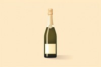 Champagne bottle drink beverage wine. AI generated Image by rawpixel.