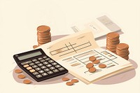 Tax payment accounting calculator paper mathematics. AI generated Image by rawpixel.