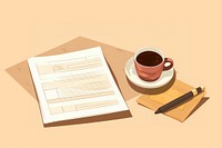 Tax payment accounting document coffee text. AI generated Image by rawpixel.