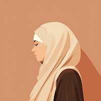 Muslim portrait drawing sketch. AI generated Image by rawpixel.