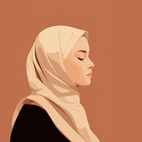 Muslim portrait adult hijab. AI generated Image by rawpixel.