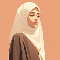 Muslim portrait hijab adult. 