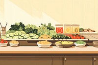 Salad bar buffet food meal. AI generated Image by rawpixel.