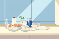 Brunch table meal food. AI generated Image by rawpixel.