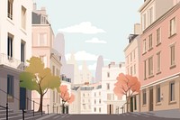 Paris street architecture building. AI generated Image by rawpixel.