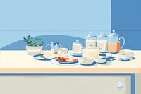 Furniture table meal food. AI generated Image by rawpixel.