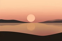 Sunset landscape outdoors horizon. AI generated Image by rawpixel.