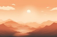 Sunrise backgrounds landscape outdoors. 