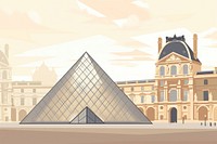 Architecture building landmark pyramid. AI generated Image by rawpixel.