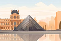 Architecture building landmark pyramid. AI generated Image by rawpixel.