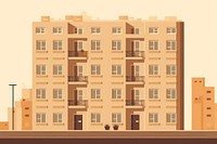 Apartment building architecture city neighbourhood. AI generated Image by rawpixel.