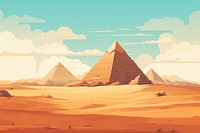 Pyramid architecture tranquility landscape. AI generated Image by rawpixel.