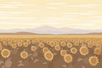 Sunflower field backgrounds landscape outdoors. 