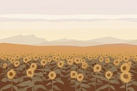 Sunflower field backgrounds landscape outdoors. 