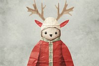 A deer wearing santa claus costume winter anthropomorphic representation. AI generated Image by rawpixel.