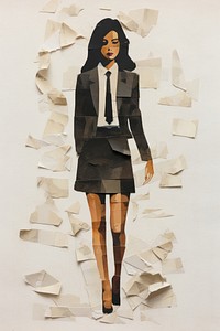 Business woman paper portrait footwear. AI generated Image by rawpixel.