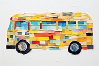 School bus painting collage craft. AI generated Image by rawpixel.