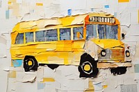 School bus vehicle craft art. 