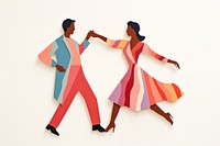 Couple dancing white background togetherness creativity. AI generated Image by rawpixel.