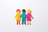 Friends art white background anthropomorphic. AI generated Image by rawpixel.