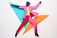 Pop dancing origami paper art. 