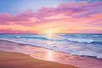 Beach backgrounds landscape outdoors. AI generated Image by rawpixel.