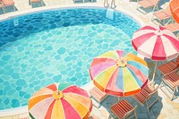 Pool party summer furniture outdoors. AI generated Image by rawpixel.