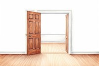 Opening door architecture hardwood flooring. AI generated Image by rawpixel.