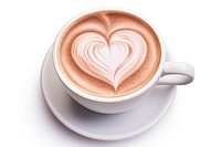 Latte coffee drink heart. AI generated Image by rawpixel.