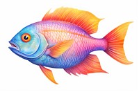 Fish goldfish cartoon drawing. AI generated Image by rawpixel.