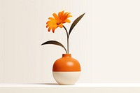 Flower vase plant arrangement. 