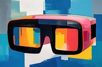 Art painting glasses sunglasses.