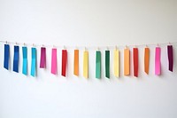 Celebration banner paper art clothesline. 