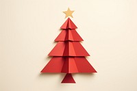 Christmas tree paper origami art. 