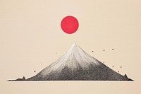 Fuji mountain art volcano drawing. AI generated Image by rawpixel.